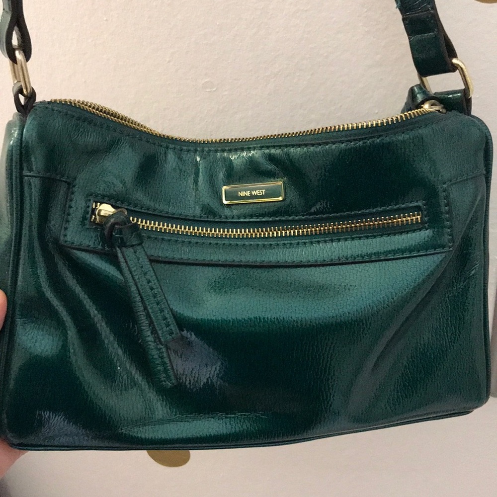 Teal shiny Crossbody bag